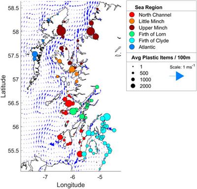 Simulating the distribution of beached litter on the northwest coast of Scotland